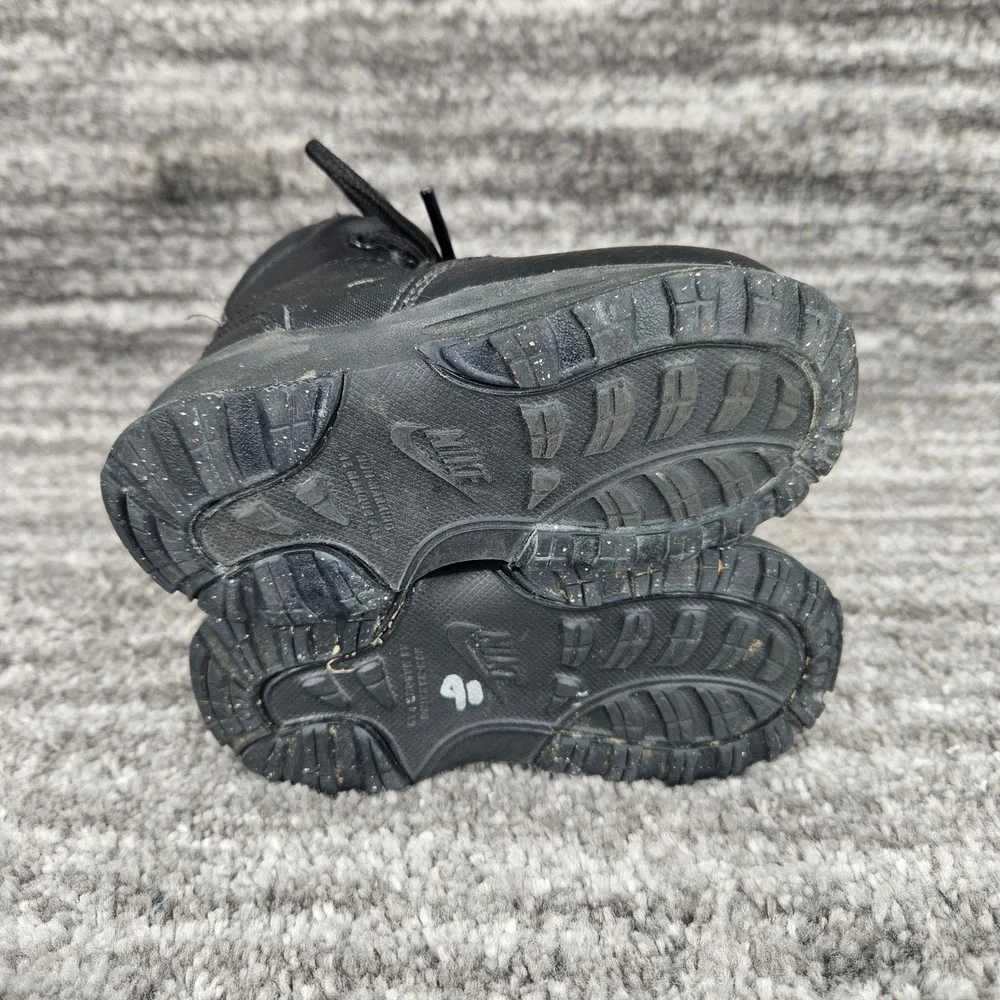 Nike Manoa Leather Toddler Boot Black Lace Up Ankle‎ BQ5374-001 Size 6C Shoes